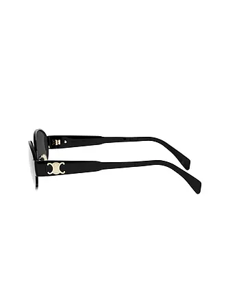CELINE | Lunettes de soleil ovales noires Metal Triomphe | schwarz